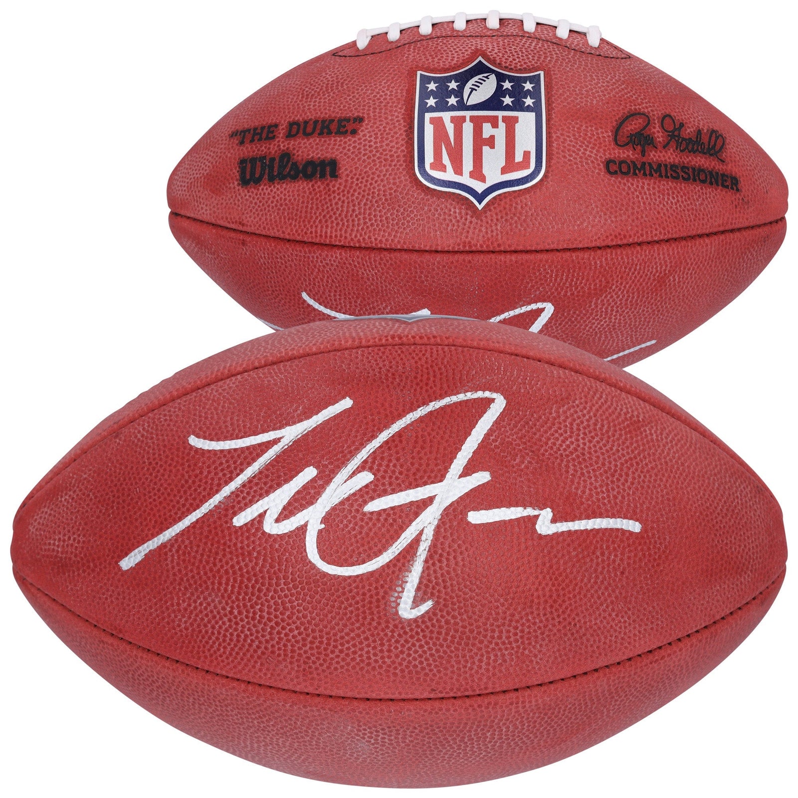 Terrell Suggs Baltimore Ravens Autographed Fanatics Authentic Wilson Duke Full Color Football - The Ballers Bank