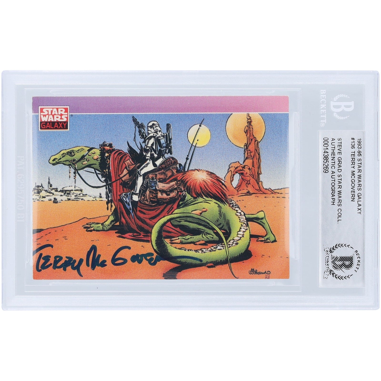 Terry McGovern Star Wars Autographed 1993 - 95 Topps Galaxy 136 BAS Authenticated Card - The Ballers Bank