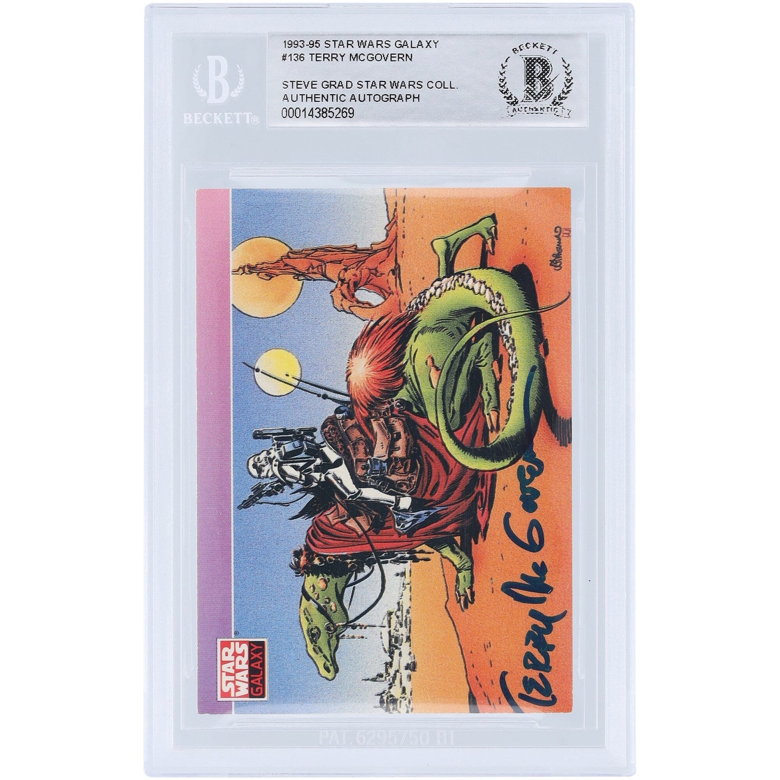 Terry McGovern Star Wars Autographed 1993 - 95 Topps Galaxy 136 BAS Authenticated Card - The Ballers Bank
