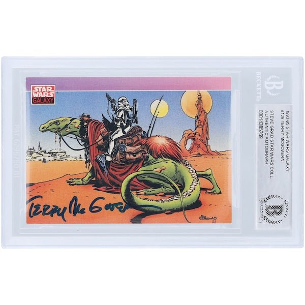 Terry McGovern Star Wars Autographed 1993 - 95 Topps Galaxy 136 BAS Authenticated Card - The Ballers Bank