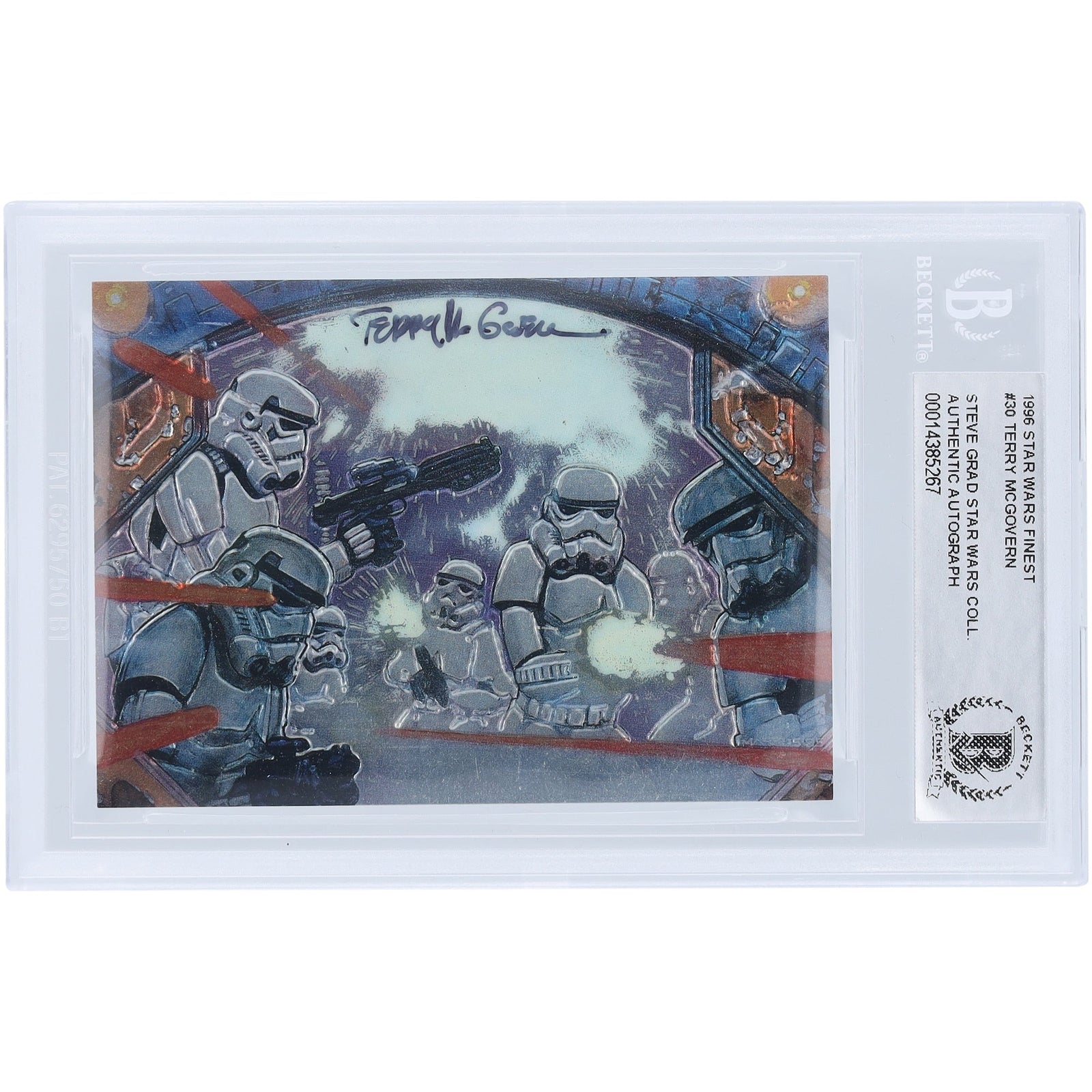 Terry McGovern Star Wars Autographed 1996 Topps Finest 30 BAS Authenticated Card - The Ballers Bank