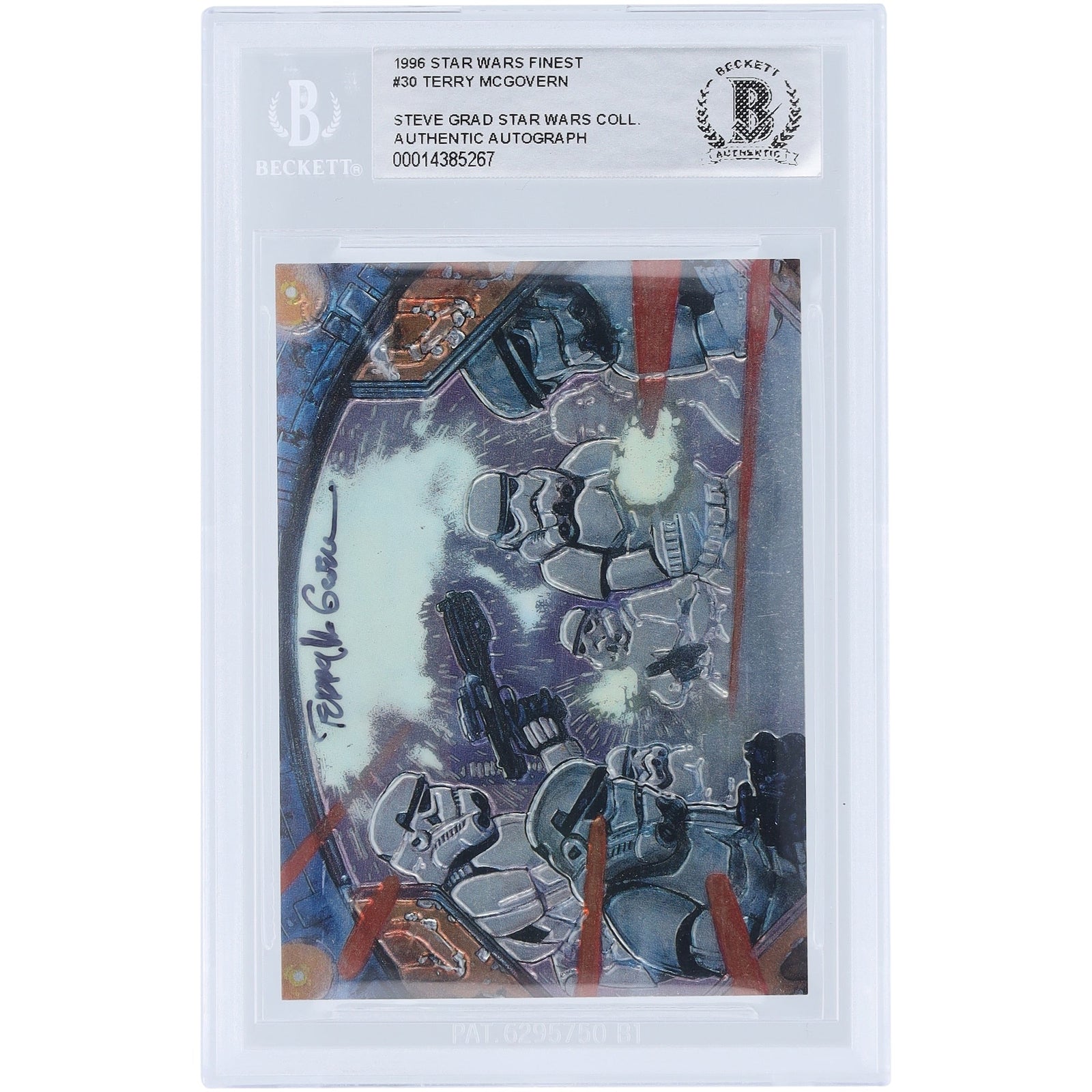Terry McGovern Star Wars Autographed 1996 Topps Finest 30 BAS Authenticated Card - The Ballers Bank
