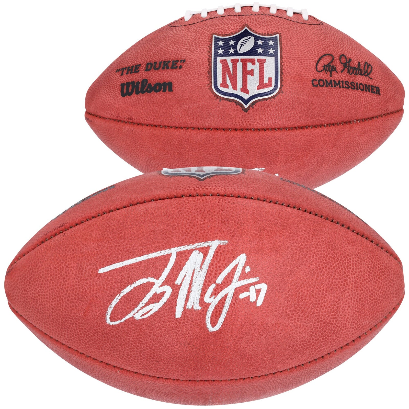 Terry McLaurin Washington Commanders Autographed Fanatics Authentic Wilson Duke Full Color Football - The Ballers Bank