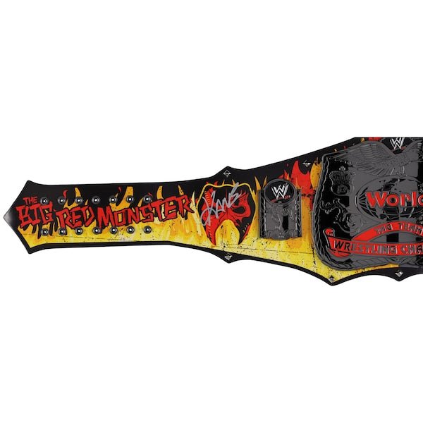 The Undertaker and Kane WWE Autographed Fanatics Authentic Brothers of Destruction Replica Title Belt - The Ballers Bank