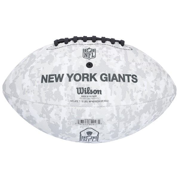 Theo Johnson New York Giants Autographed Fanatics Authentic Wilson 2024 Salute To Service Football - The Ballers Bank