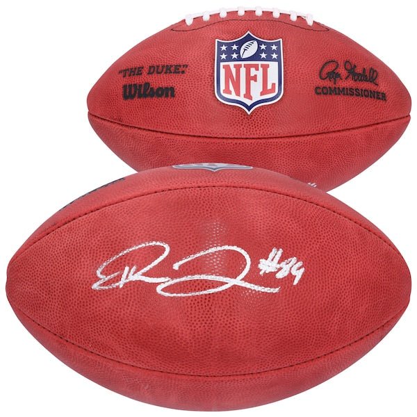 Theo Johnson New York Giants Autographed Fanatics Authentic Wilson Duke Full Color Football - The Ballers Bank