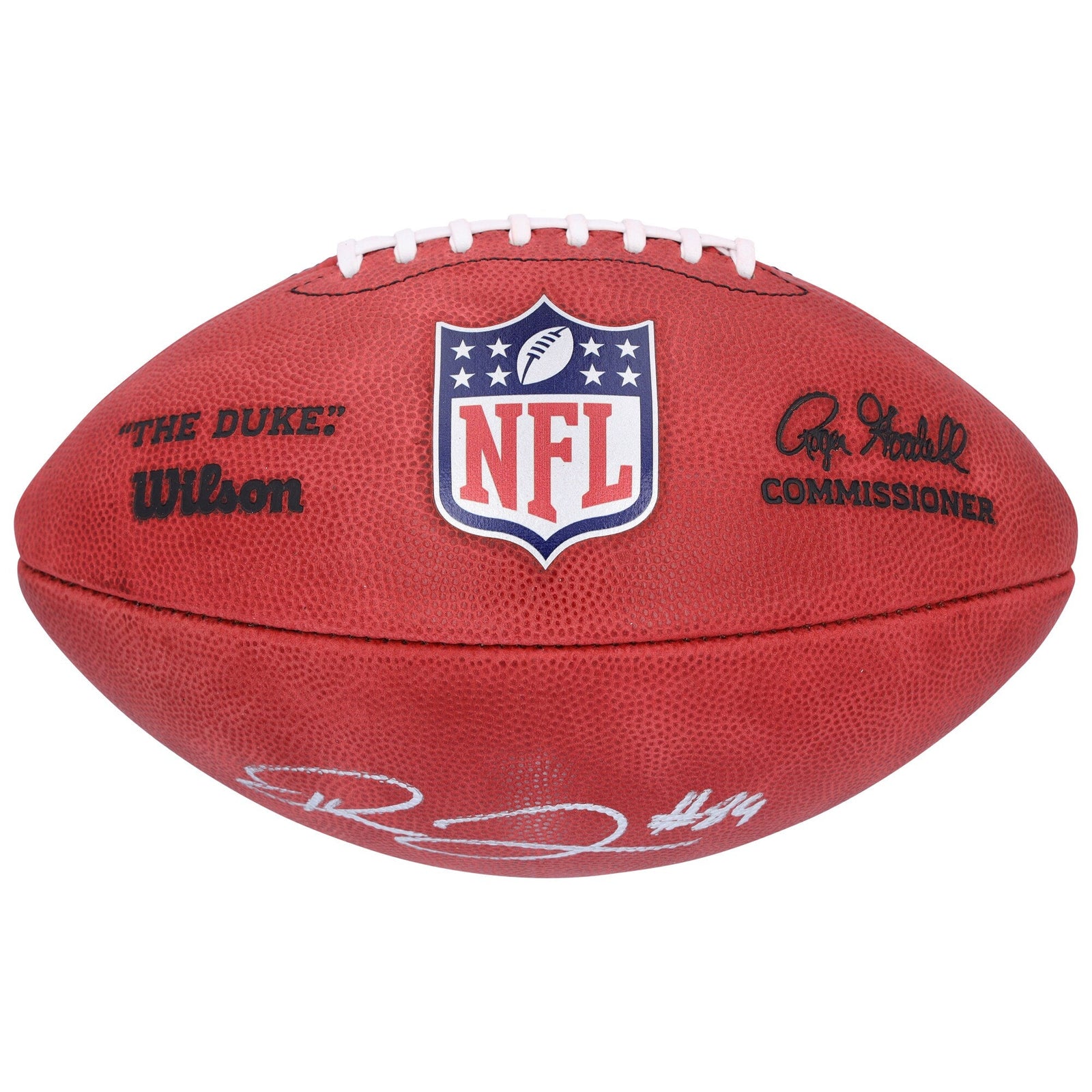 Theo Johnson New York Giants Autographed Fanatics Authentic Wilson Duke Full Color Football - The Ballers Bank