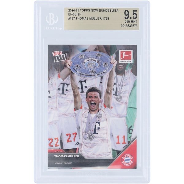 Thomas Muller Bayern Munich 2025 Topps Now Servus Thomas! 187 BGS Authenticated 9.5 Card - The Ballers Bank