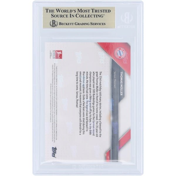 Thomas Muller Bayern Munich 2025 Topps Now Servus Thomas! 187 BGS Authenticated 9.5 Card - The Ballers Bank