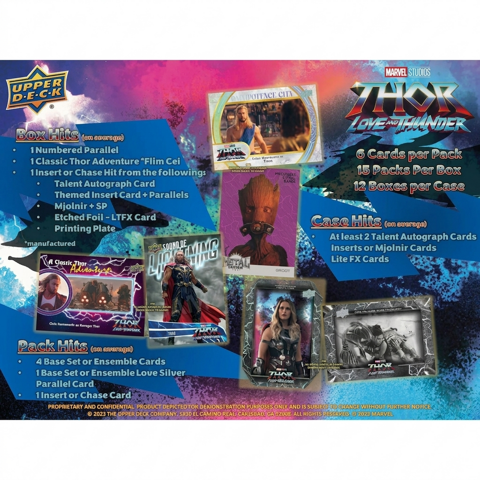 2024 Upper Deck Marvel Studios Thor Love and Thunder Trading Cards Hobby Box (Ships Sealed Only)