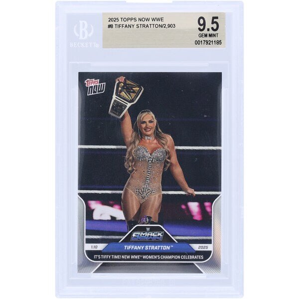Tiffany Stratton WWE 2025 Topps Now Women's Champion 01.10.25 8 BGS Authenticated 9.5 Card - The Ballers Bank