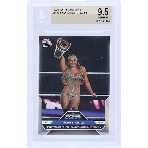 Tiffany Stratton WWE 2025 Topps Now Women's Champion 01.10.25 8 BGS Authenticated 9.5 Card - The Ballers Bank
