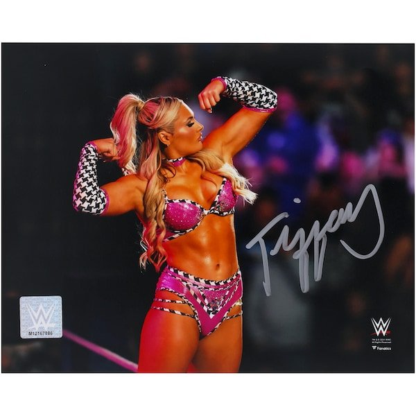 Tiffany Stratton WWE Autographed Fanatics Authentic 8" x 10" Flexing On Ropes Photograph - The Ballers Bank