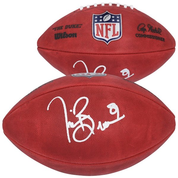 Tim Brown Oakland Raiders Autographed Fanatics Authentic Wilson Duke Full Color Football - The Ballers Bank