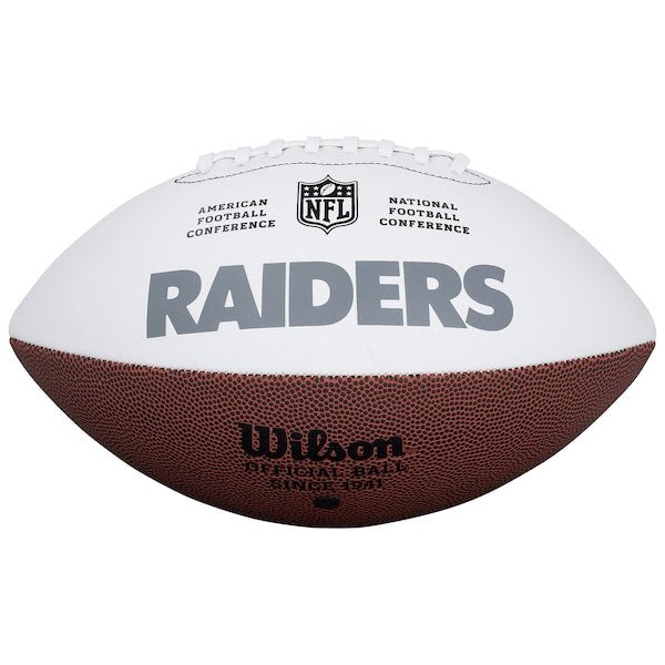 Tim Brown Oakland Raiders Autographed Fanatics Authentic Wilson White Panel Football - The Ballers Bank