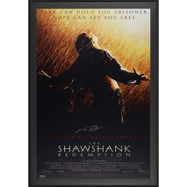 Tim Robbins Autographed Fanatics Authentic Framed The Shawshank Redemption 27" x 40" Movie Poster - The Ballers Bank