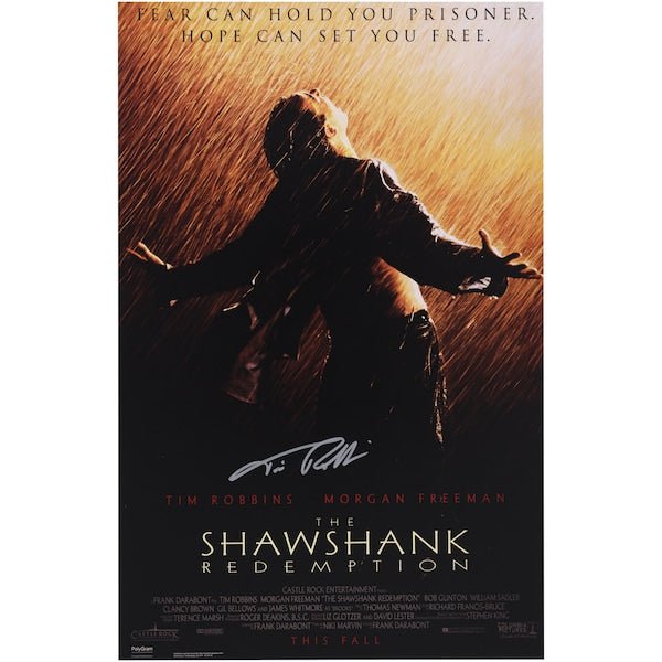 Tim Robbins Autographed Fanatics Authentic The Shawshank Redemption 11" x17" Movie Poster - The Ballers Bank