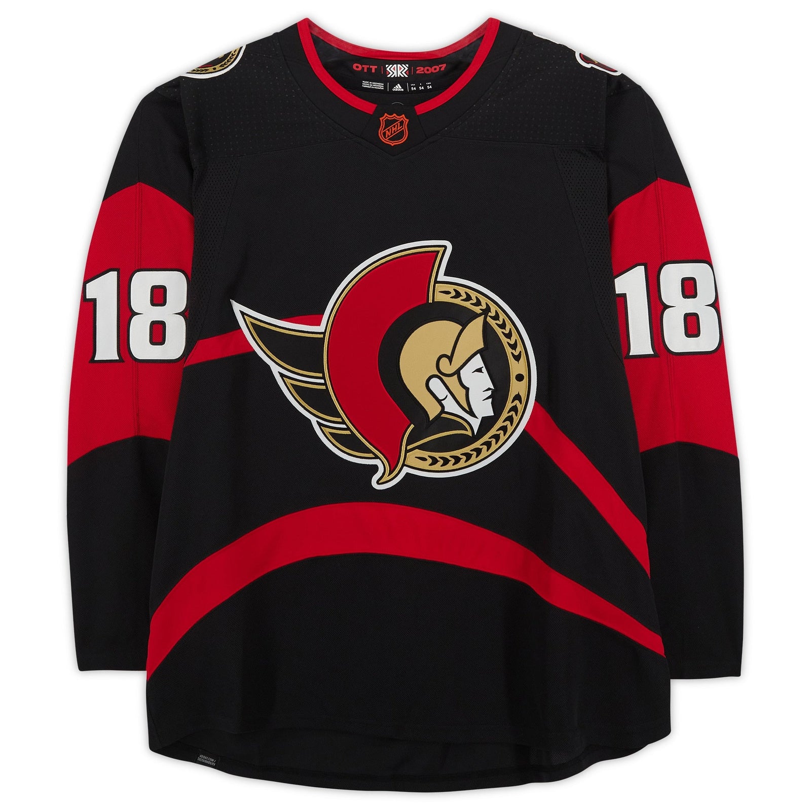 Tim Stutzle Ottawa Senators Autographed Fanatics Authentic 2022 - 23 Reverse Retro adidas Authentic Jersey - The Ballers Bank