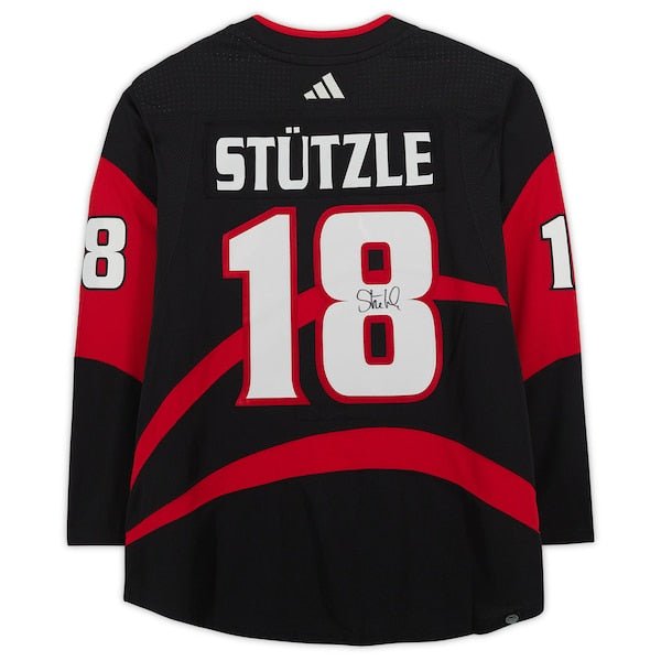 Tim Stutzle Ottawa Senators Autographed Fanatics Authentic 2022 - 23 Reverse Retro adidas Authentic Jersey - The Ballers Bank