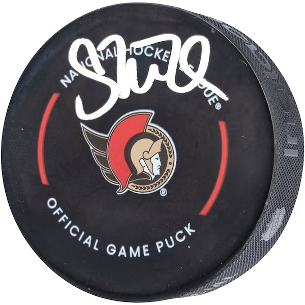 Tim Stutzle Ottawa Senators Autographed Fanatics Authentic NHL Official Game Puck - The Ballers Bank