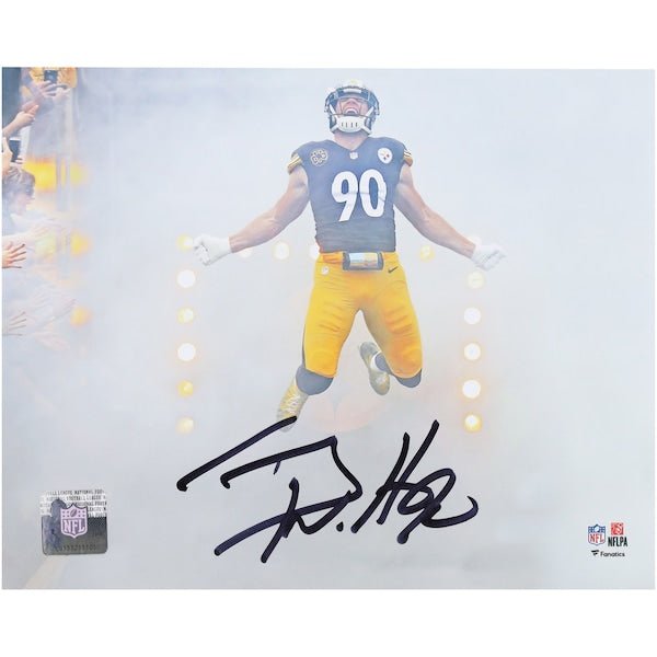 T.J. Watt Pittsburgh Steelers Autographed Fanatics Authentic 8" x 10" Smoke Entrance Photograph - The Ballers Bank