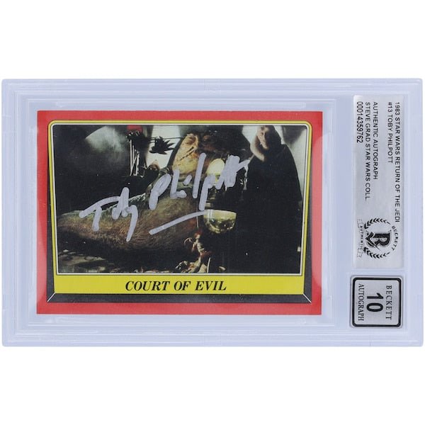 Toby Philpott Star Wars Autographed 1983 Topps Return of the Jedi 13 BGS Authenticated 10 Card - The Ballers Bank