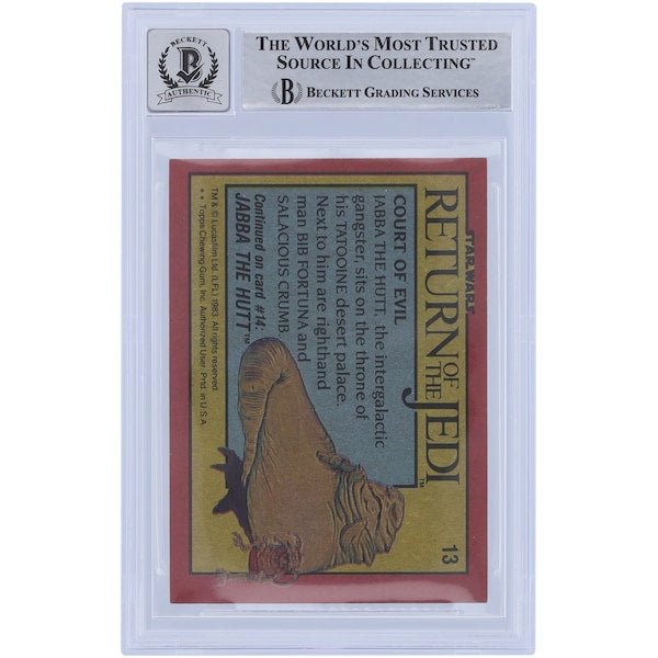 Toby Philpott Star Wars Autographed 1983 Topps Return of the Jedi 13 BGS Authenticated 10 Card - The Ballers Bank