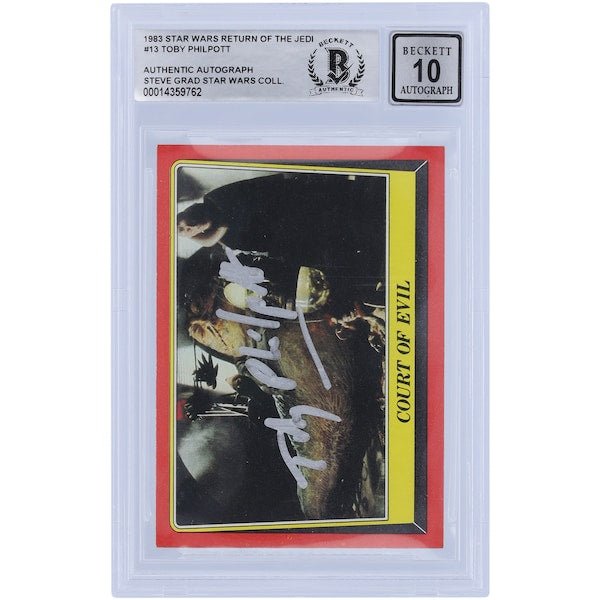 Toby Philpott Star Wars Autographed 1983 Topps Return of the Jedi 13 BGS Authenticated 10 Card - The Ballers Bank