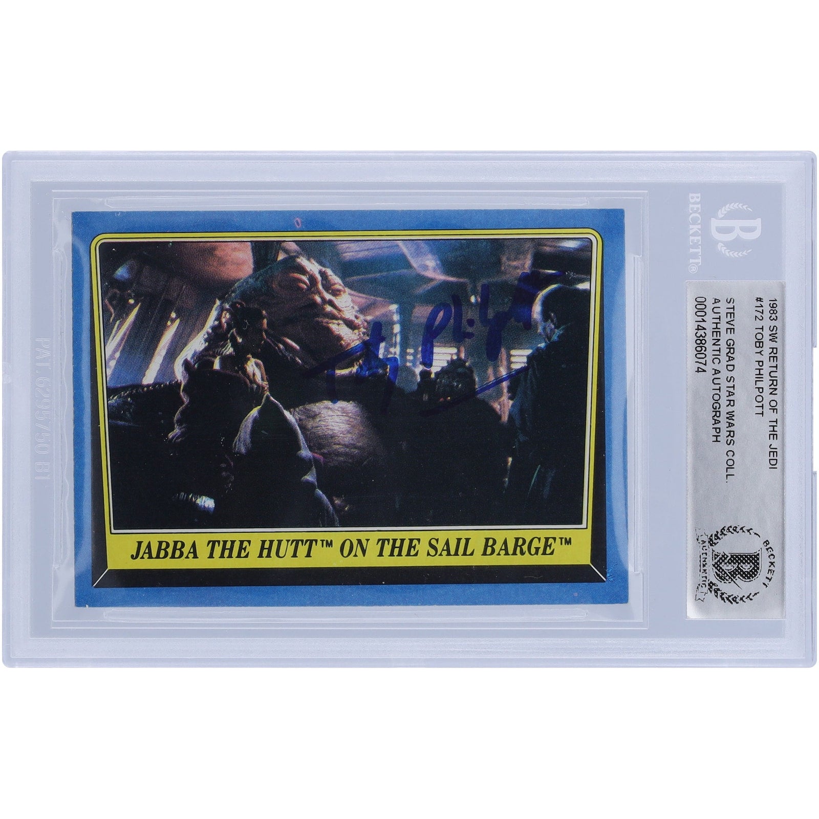 Toby Philpott Star Wars Autographed 1983 Topps Return of the Jedi 172 BGS Authenticated Card - The Ballers Bank