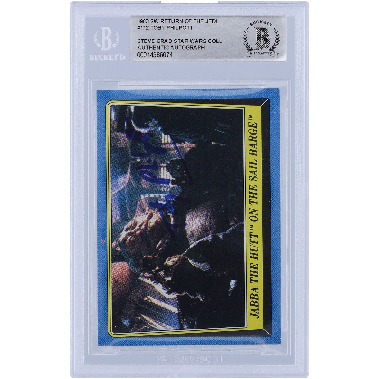 Toby Philpott Star Wars Autographed 1983 Topps Return of the Jedi 172 BGS Authenticated Card - The Ballers Bank