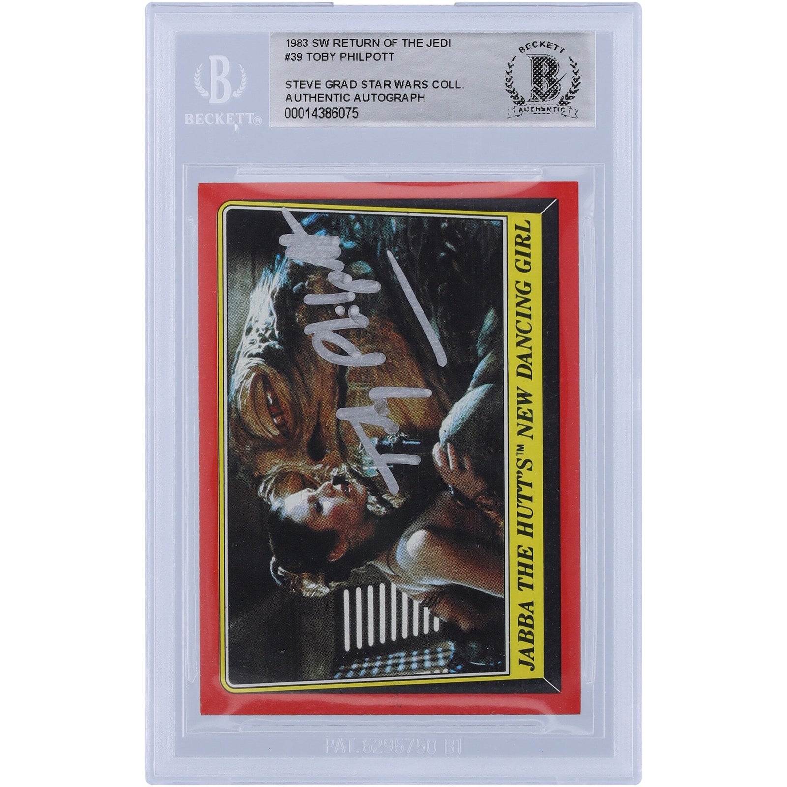Toby Philpott Star Wars Autographed 1983 Topps Return of the Jedi 39 BGS Authenticated Card - The Ballers Bank
