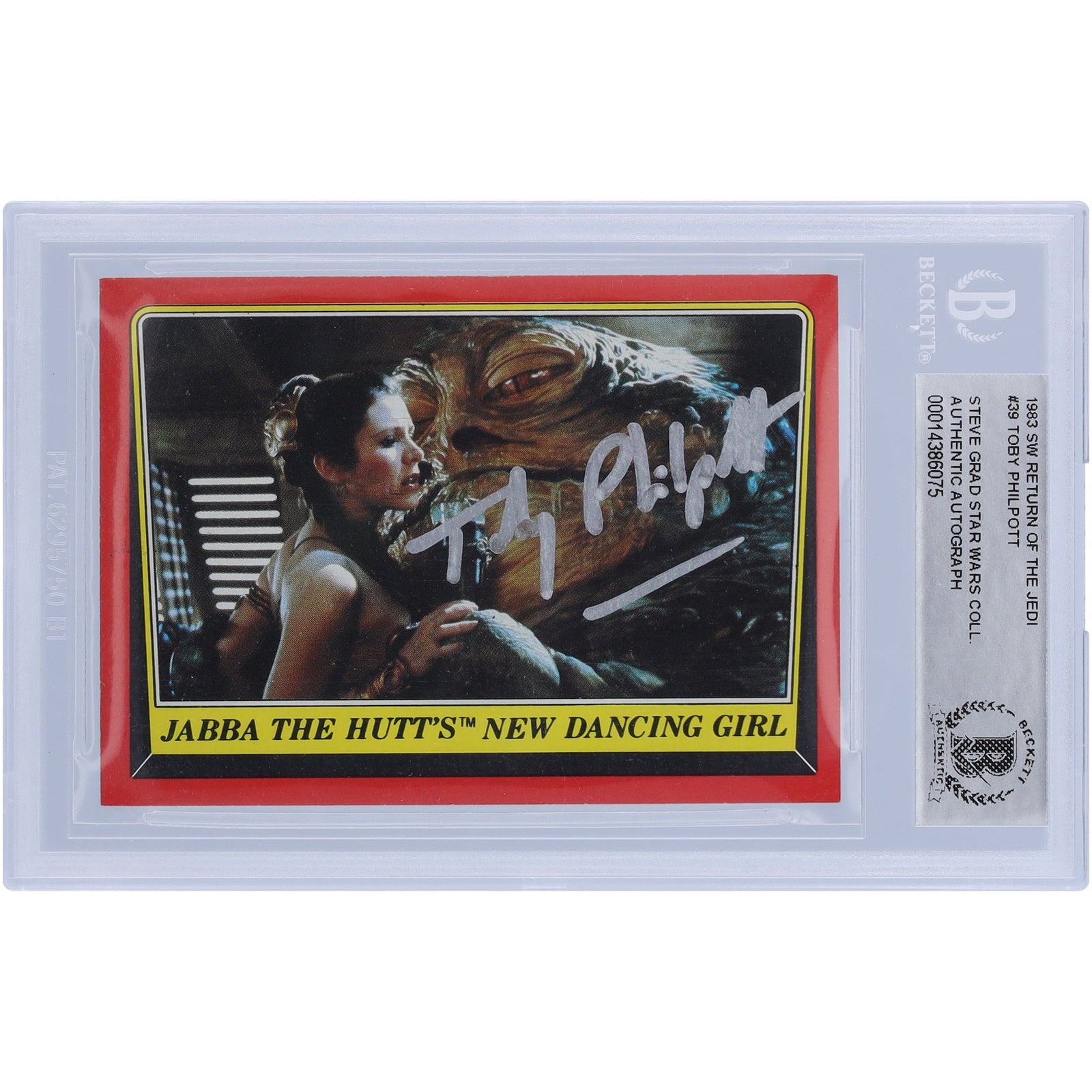 Toby Philpott Star Wars Autographed 1983 Topps Return of the Jedi 39 BGS Authenticated Card - The Ballers Bank