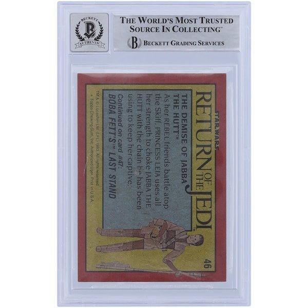 Toby Philpott Star Wars Autographed 1983 Topps Return of the Jedi 46 BGS Authenticated 10 Card - The Ballers Bank
