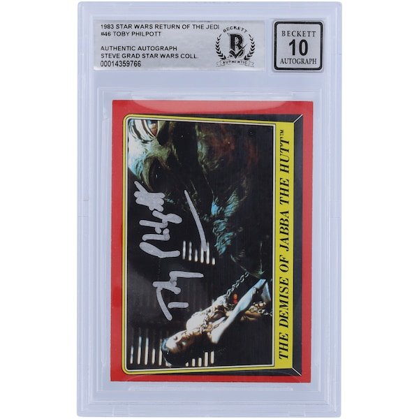 Toby Philpott Star Wars Autographed 1983 Topps Return of the Jedi 46 BGS Authenticated 10 Card - The Ballers Bank