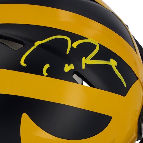 Tom Brady Michigan Wolverines Autographed Fanatics Authentic Riddell Speed Mini Helmet - Signed on Top - The Ballers Bank