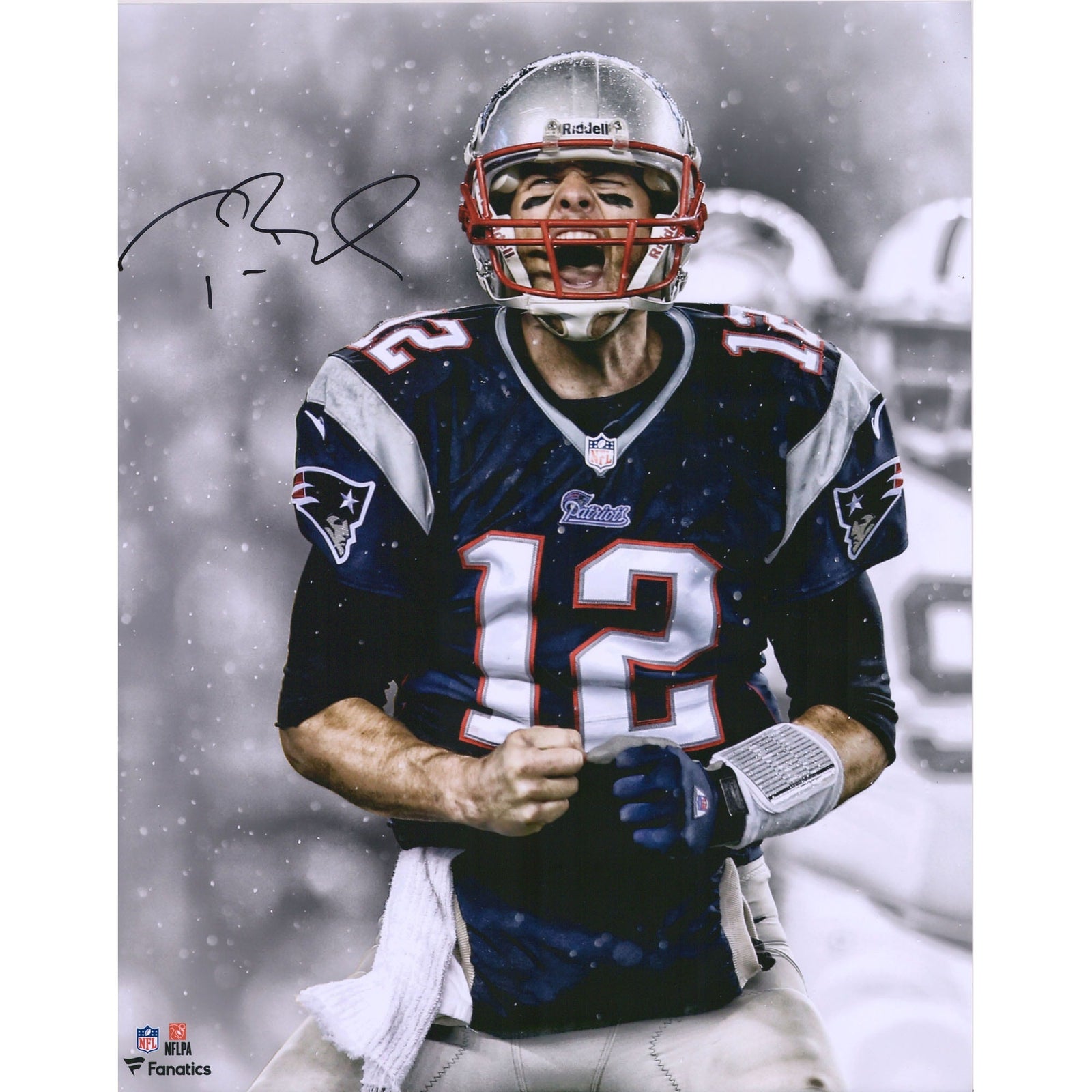 Tom Brady New England Patriots Autographed 16" x 20" Screaming Photograph - The Ballers Bank