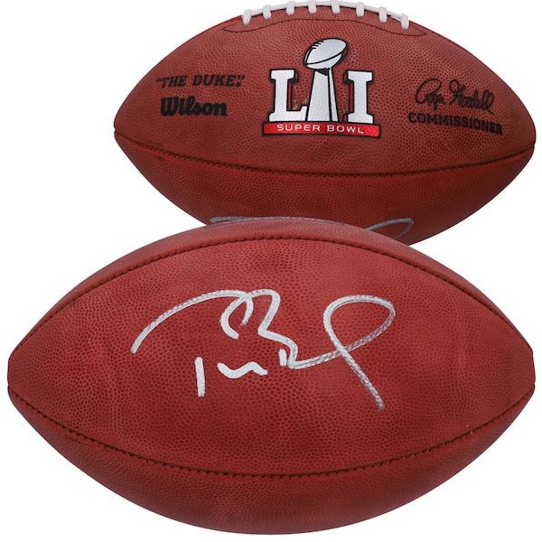 Tom Brady New England Patriots Fanatics Authentic Super Bowl LI Champions Autographed Super Bowl LI Pro Football - The Ballers Bank