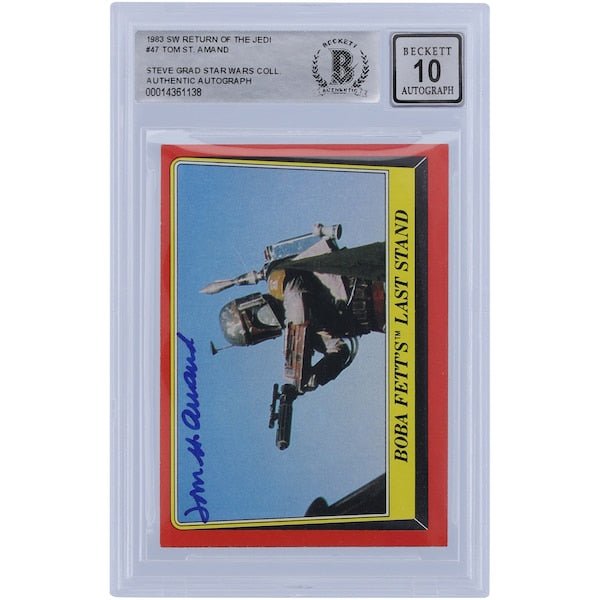 Tom St. Amand Star Wars Autographed 1983 Topps Return of the Jedi 47 BAS Authenticated 10 Card - The Ballers Bank