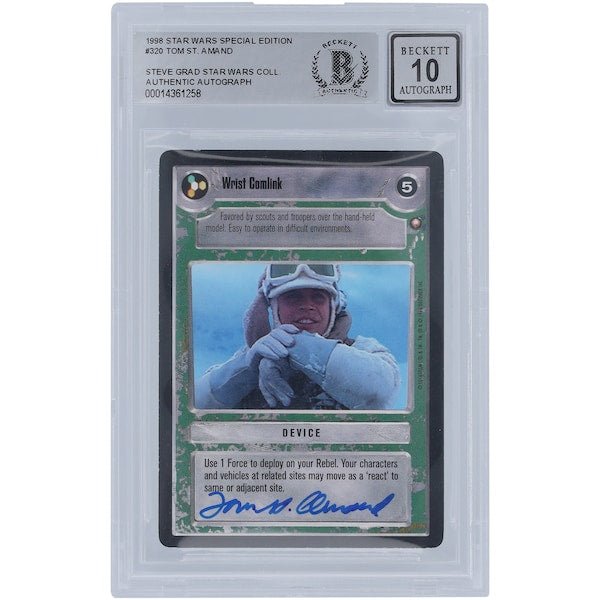 Tom St. Amand Star Wars Autographed 1998 CCG Special Edition 320 BGS Authenticated 10 Card - The Ballers Bank