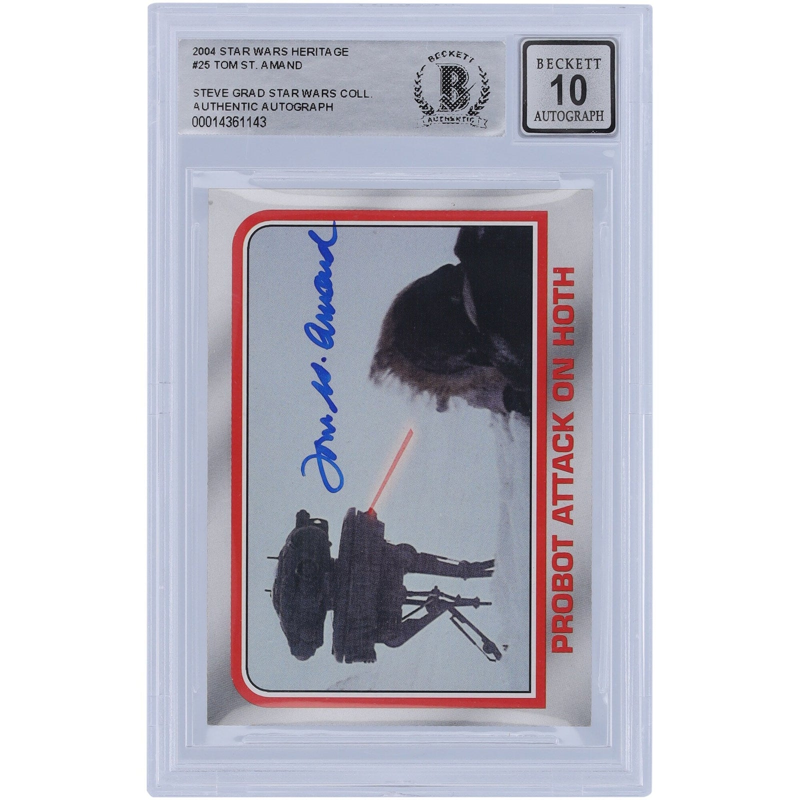 Tom St. Amand Star Wars Autographed 2004 Topps 25 BAS Authenticated 10 Card - The Ballers Bank