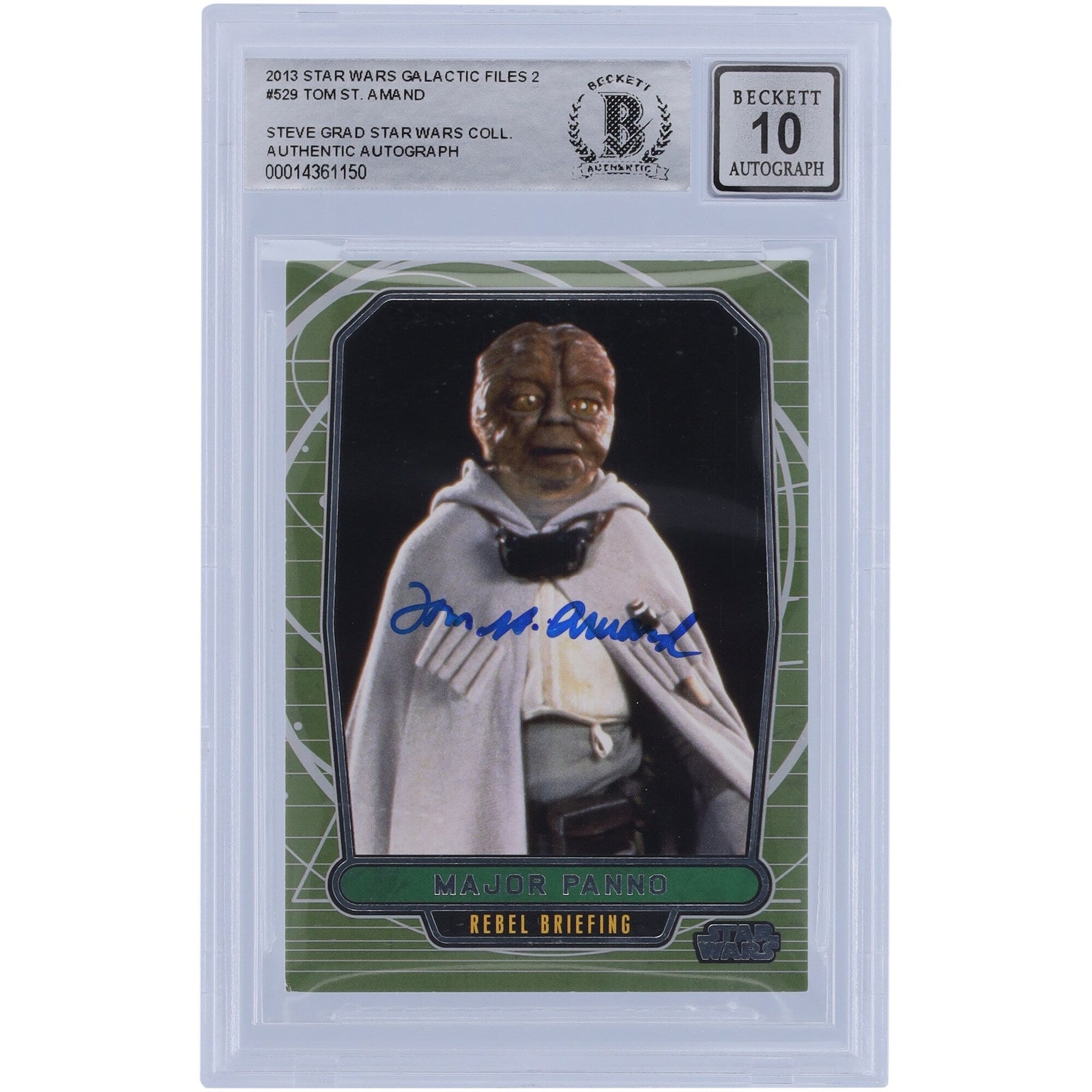 Tom St. Amand Star Wars Autographed 2013 Topps 529 BAS Authenticated 10 Card - The Ballers Bank