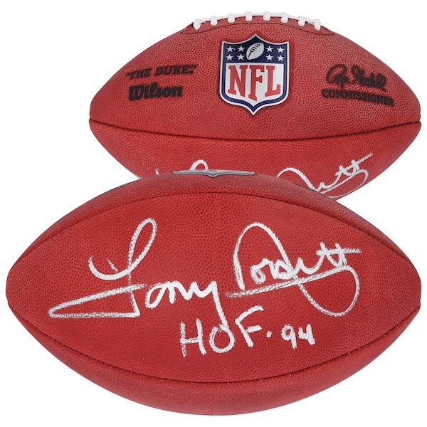 Tony Dorsett Dallas Cowboys Autographed Fanatics Authentic Duke Full Color Football with "HOF 94" Inscription - The Ballers Bank