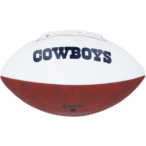 Tony Dorsett Dallas Cowboys Autographed Fanatics Authentic Franklin White Panel Football with "HOF 94" Inscription - The Ballers Bank