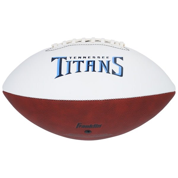 Tony Pollard Tennessee Titans Autographed Fanatics Authentic Franklin White Panel Football - The Ballers Bank