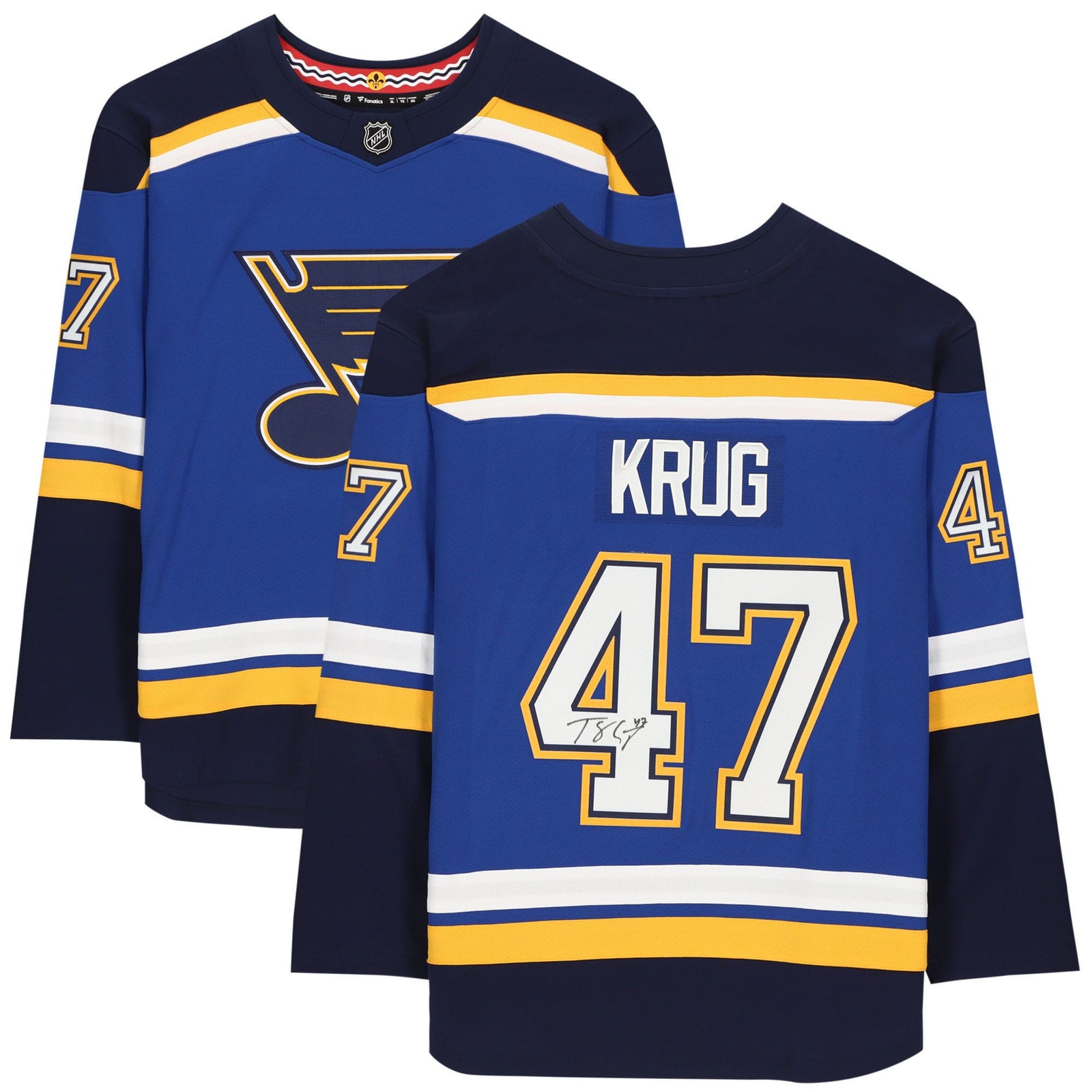 Torey Krug St. Louis Blues Fanatics Authentic Autographed Blue Fanatics Breakaway Jersey - The Ballers Bank