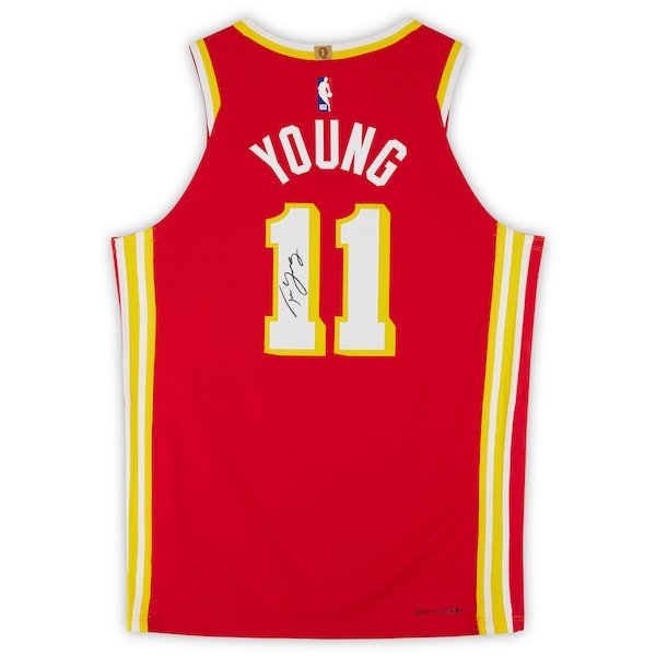 Trae Young Atlanta Hawks Autographed Fanatics Authentic Red Nike Icon Edition Authentic Jersey - The Ballers Bank