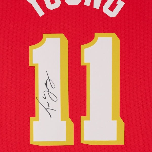 Trae Young Atlanta Hawks Autographed Fanatics Authentic Red Nike Icon Edition Swingman Jersey - The Ballers Bank