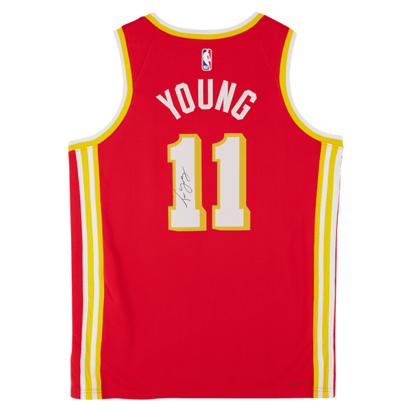Trae Young Atlanta Hawks Autographed Fanatics Authentic Red Nike Icon Edition Swingman Jersey - The Ballers Bank