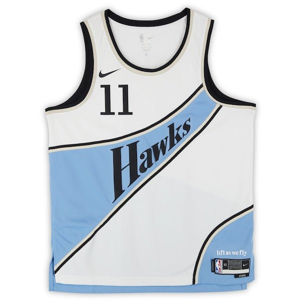 Trae Young Atlanta Hawks Autographed Fanatics Authentic White Nike 2024 - 25 City Edition Swingman Jersey - The Ballers Bank