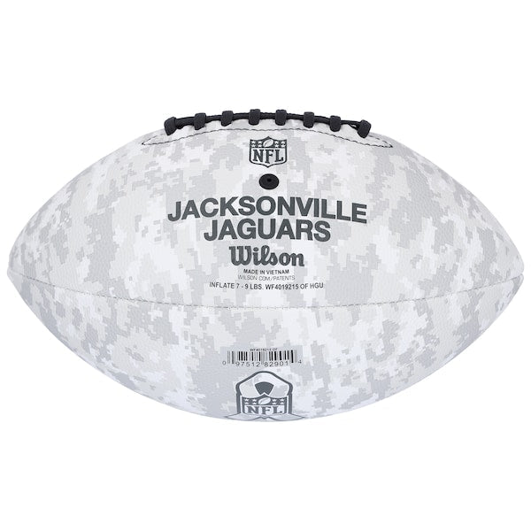 Travis Hunter Jacksonville Jaguars Autographed Fanatics Authentic Wilson 2024 Salute To Service Football - The Ballers Bank